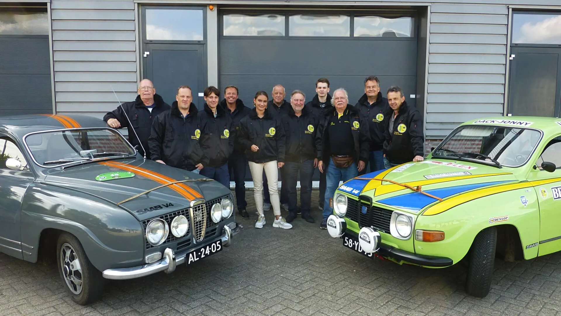 Dutch SAAB Classic Rally Team-groepsfoto